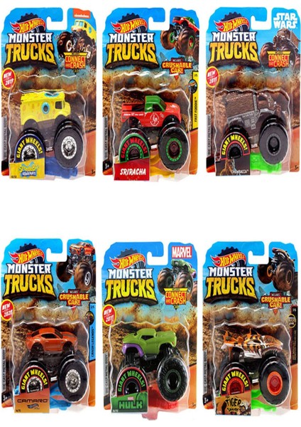 Mattel FYJ44 Hot Wheels Monster Trucks 1:64 Arabalar Oyck