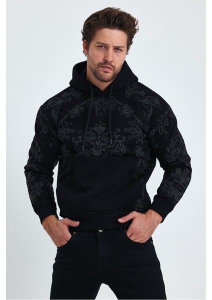 Erkek Selanik Standart Fit Normal Kesim Içi Polarlı 3 Iplik Kapüşonlu Pamuklu Sweatshirt fiyatları