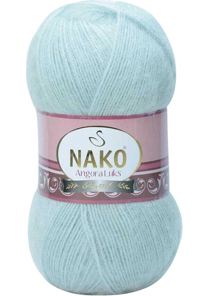1 Adet Angora Lüks El Örgü Ipi Saraylı Mint 10471