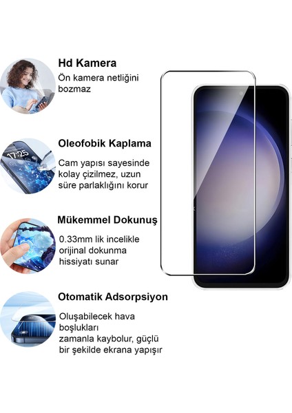 Samsung Galaxy S23 Fe Kırılmaz Cam Şeffaf 0.3mm Kılıf Dostu Temperli Ekran Koruyucu fiyatları
