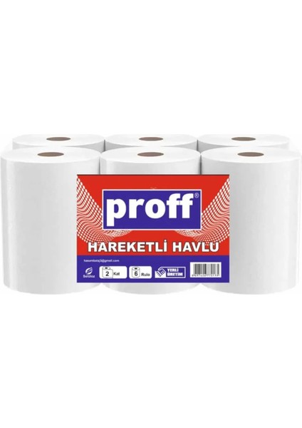 Proff 21 cm Hareketli Makine Havlusu Emotion 6 Rulo