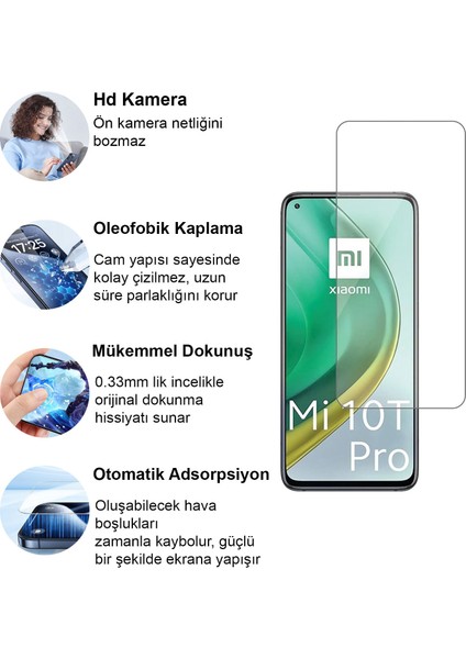 Xiaomi Mi 10T Pro Kırılmaz Cam Şeffaf 0.3mm Kılıf Dostu Temperli Ekran Koruyucu fiyatları