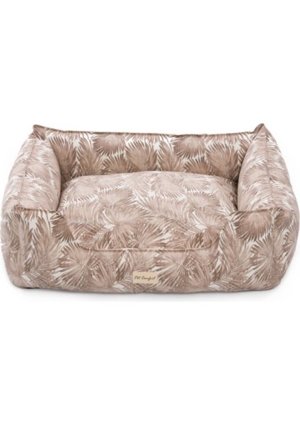 Alpha Merta Açık Kahverengi-Beyaz Köpek Yatağı L 85X105CM 13