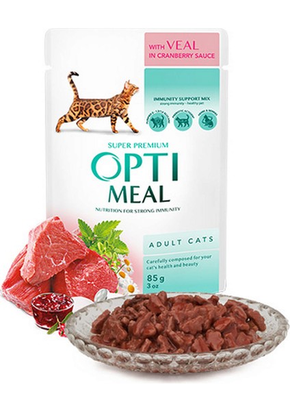 Dana Etli Kızılcık Soslu Yaş Kedi Maması 85 gr 13