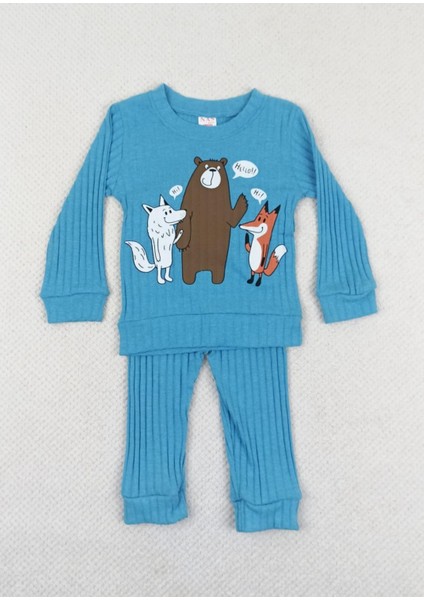 Fitilli Kumaş Bebek Pijama Takımı