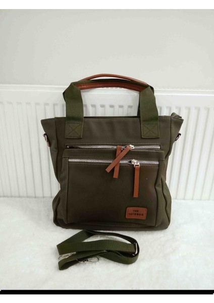 Yeşil Sıvı Geçirmez Silinebilir Kumaş Totebag Çanta