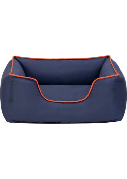 Alpha Kedi ve Köpek Yatağı Lacivert W Turuncu Biye S 60X50CM 13