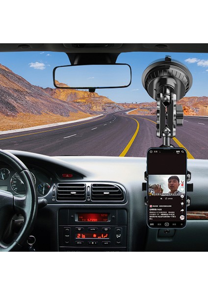 Dkyk-01 Birinci Şahıs Görüşü Vantuzlu Telefon Tutucu Sürüş Için Evrensel Tepegöz Ön Cam Telefon Montajı, Canlı Yayın (Yurt Dışından) fırsatları