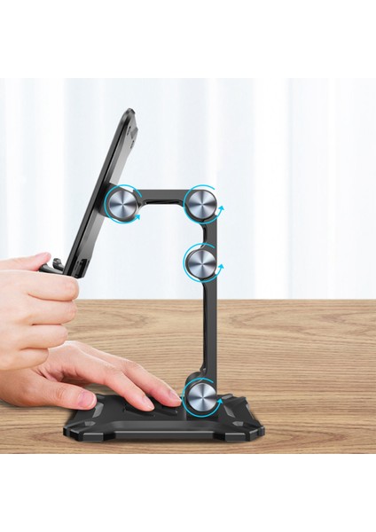 Taşınabilir Katlanır Masaüstü Telefon Standı Ayarlanabilir Yükseklik ve Açı Tablet Braketi - Yeşil (Yurt Dışından) indirimleri
