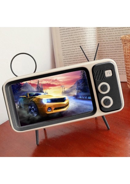 Retro Tv Şekli Cep Telefonu Tutucu Ev Ofis Masaüstü Tv Telefon Standı Braketi - Turuncu Siyah (Yurt Dışından) modelleri