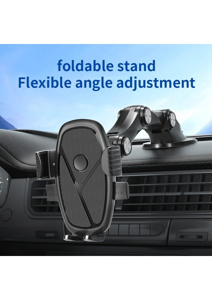 Xz3 + Jz3 Araba Kontrol Paneli/ön Cam Montaj Üç Segment Nano Vantuz Tabanı Otomatik Sıkma Telefon Tutucu Braketi (Yurt Dışından)