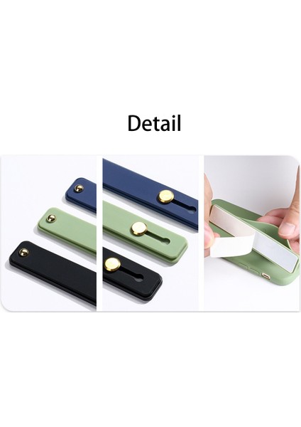 Cep Telefonu Kılıfı Için Telefon Tutma Kayışı Parmak Döngüsü Pc + Tpu Itmeli Geri Çekilmiş Yapışkan Kickstand Braketi - Mavi (Yurt Dışından)