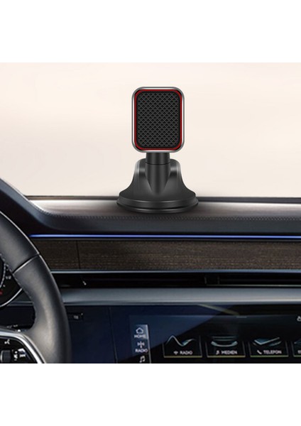360 Derece Döner Manyetik Araba Dashboard Ön Cam Telefon Tutucu Vantuz Braketi iPhone Samsung Gps Için - Kırmızı (Yurt Dışından) fiyatları