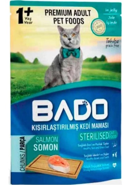 Kısırlaştırılmış Somonlu Kedi Yaş Maması 85 gr x 3 Paket