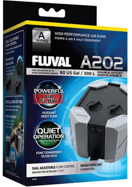 Fluval Air 202 Hava Motoru Çift Çıkışlı 13