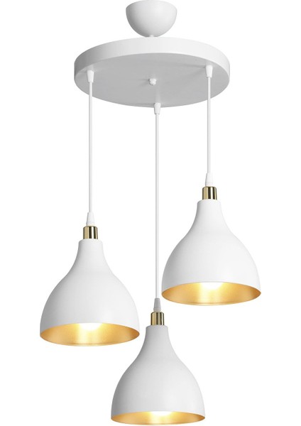 Beyaz Sarkıt Avize, Salon, Mutfak, Yatak Odası, Modern, 35 cm, 1 Ampüllü fiyatları