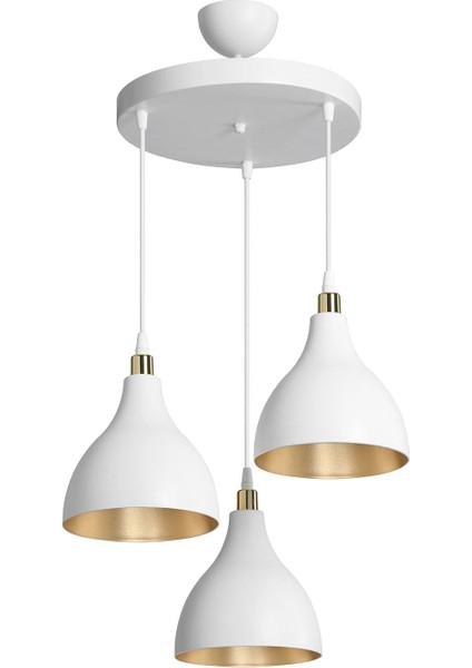 Beyaz Sarkıt Avize, Salon, Mutfak, Yatak Odası, Modern, 35 cm, 1 Ampüllü modelleri