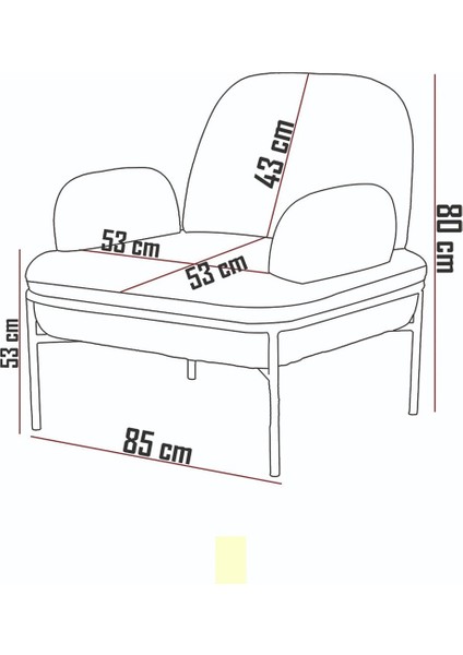 Aster Cafe, Ofis, Büro, Balkon, Otel , Lobi, Tekli Berjer Koltuk