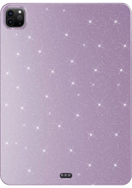 Tecno Gelisen iPad Pro 11 2020 (2.nesil) Simli Parlak Görünümlü Zore Tablet Koton Kılıf-Lila