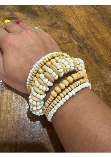 Ahşap Bambu Boncuklu Dolama Kadın Bileklik fırsatları