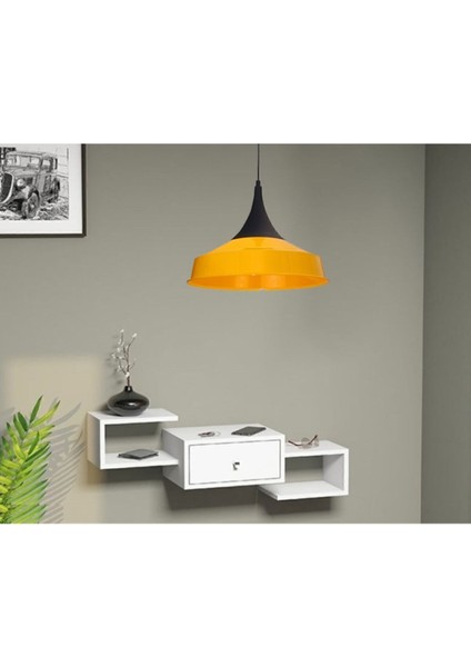 Tekno Trust Tomsa Asaletli Sarı Tekli Avize Sarkıt Lamba Salon Mutfak Yatak Odası Hol Showroom Avizeleri