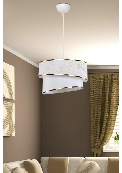 Modern pasta avize, çok amaçlı şık ve zarif aydınlatma, 30x20 cm, kumaş detaylı