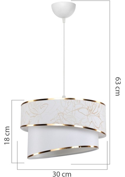 Modern pasta avize, çok amaçlı şık ve zarif aydınlatma, 30x20 cm, kumaş detaylı fırsatları