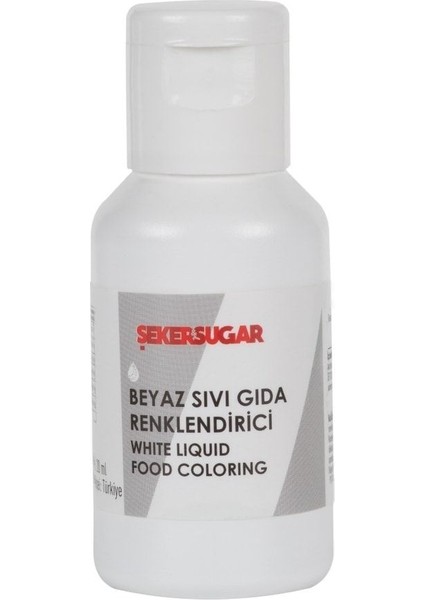 Şeker & Şugar Beyaz Sıvı Gıda Boyası 20 ml