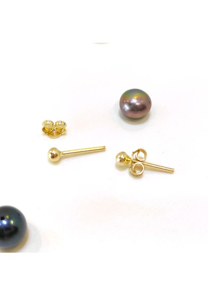 3mm Nokta Vidalı Top Küpe 14 Ayar Altın Hd Videolu