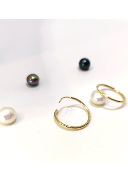 17.5mm Klasik Halka Küpe Altın Hd Videolu fiyatları