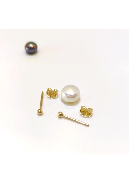 2.3mm NOKTA Vidalı Top Küpe 14 Ayar Altın HD VİDEOLU