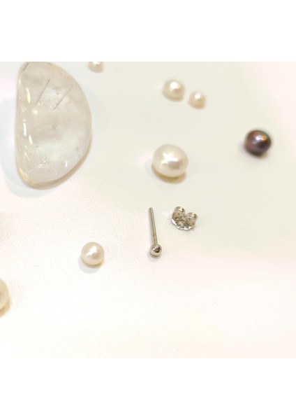 Tekli 2.4mm Nokta Top Vidalı Küpe 14 Ayar Altın