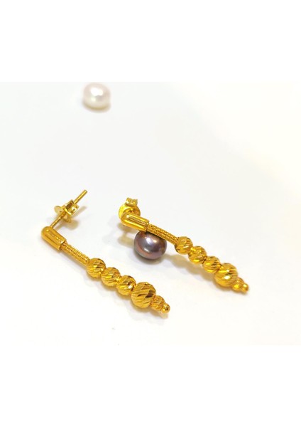 Kazze Zincirli Dorika Toplu Küpe 22 Ayar Altın Hd Videolu fiyatları