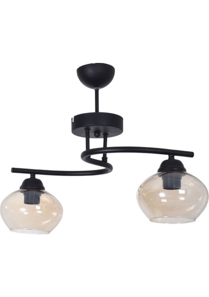 Modern camlı avize, 30x60 cm, şık ve zarif tasarım, salon, mutfak ve yatak odası için ideal