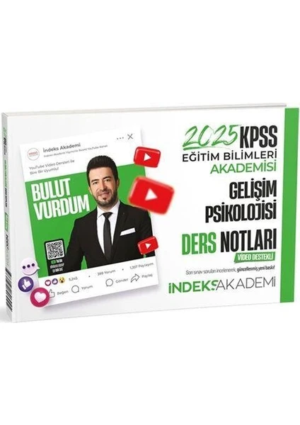 İndeks Akademi Yayıncılık 2025 KPSS Eğitim Bilimleri Gelişim Psikolojisi Video Ders Notları