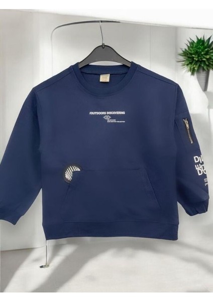 Çocuk Outdoors Discovering Yazılı Sweatshirt