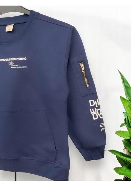 Çocuk Outdoors Discovering Yazılı Sweatshirt fırsatları