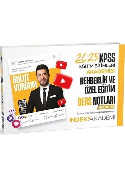 İndeks Akademi Yayıncılık 2025 KPSS Eğitim Bilimleri Rehberlik ve Özel Eğitim Video Ders Notları