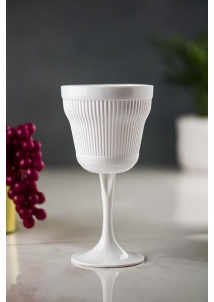 Akrilik Tekli Kadeh & Su Meşrubat Kahve Yanı Bardağı 300 ml ( Cam Değildir )