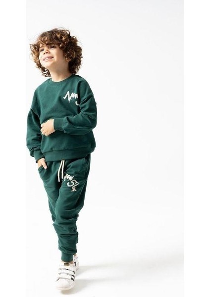 Erkek Çocuk Pamuklu New 54 Yazılı Eşofman Takım