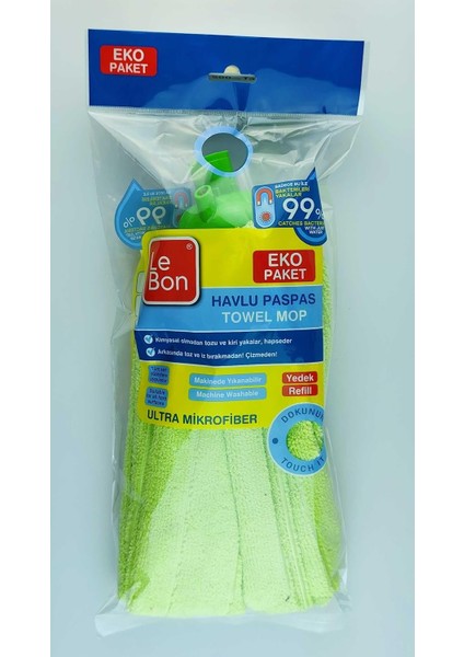 Gfc Life Store Paspas/towel Mop Eko Paket 1'li Ultra Mikrofiber