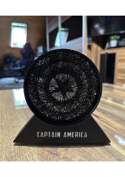 Captain America String Art Logo