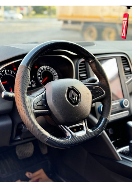 Renault Megane 4 Araca Tam Uyumlu Dikmeli Direksiyon Kılıfı (5d Kristal Karbon Soft Nokta) modelleri