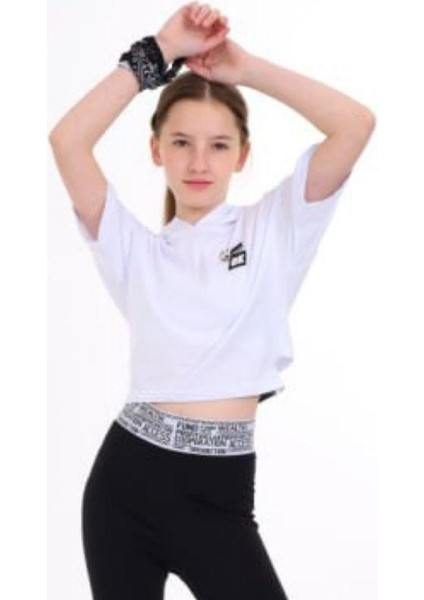 Kız Çocuk Pamuklu Geniş Kesim Kapüşonlu T-Shirt fiyatları