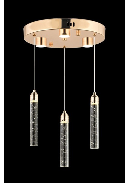 Tekno Trust Zaki 3 Lü Gold Kaplama 3 Renkli 45 Watt Ledli Modern Tasarım Oturma Odası,genç Odası,yatak Odası,sa