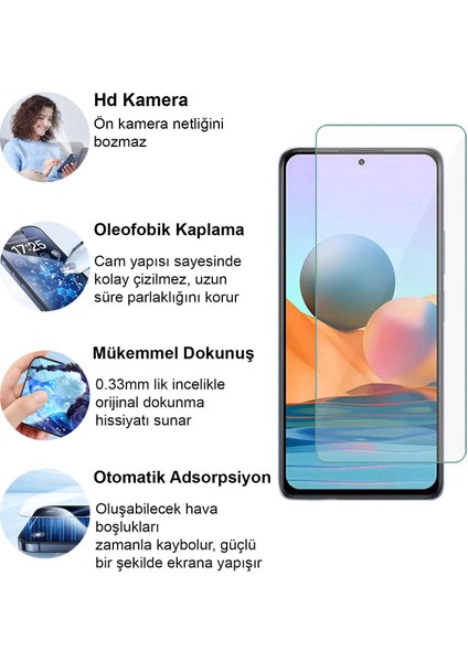 Xiaomi Redmi Note 10 Pro Kırılmaz Cam Şeffaf 0.3mm Kılıf Dostu Temperli Ekran Koruyucu fiyatları