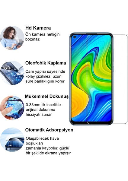 Xiaomi Redmi Note 9 Kırılmaz Cam Şeffaf 0.3mm Kılıf Dostu Temperli Ekran Koruyucu fiyatları