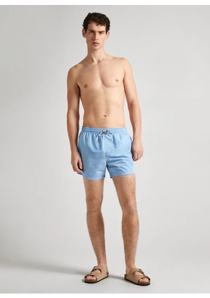 Açık Mavi Erkek Şort Mayo PMB10395 513 Rubber Sh Swımshort