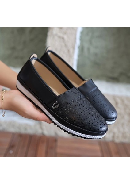 Jtem Siyah Cilt Babet Ayakkabı fırsatları