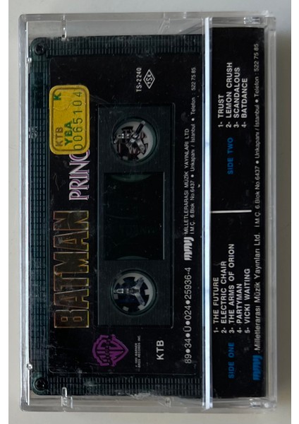 Batman Prince Motion Picture Soundtrack Kaset (Orjnal Dönem Kağıt Baskı Kaset)